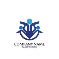 People logo, Team, Succes people work, Group and Community, Group Company and Business logo vector and design Care, Family icon Succes logo