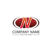 n logo fuente empresa logo empresa y letra inicial n vector de diseño y letra para logo