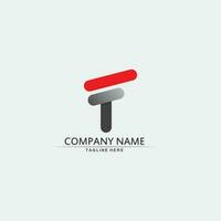 T letter, T logo vector font alphabet design and icon T