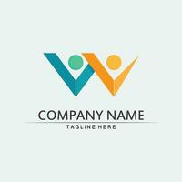 Community logo people work team and business vector logo and design group family