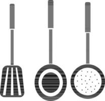 Cocinando cucharas icono vector