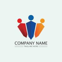 People logo, Team, Succes people work, Group and Community, Group Company and Business logo vector and design Care, Family icon Succes logo