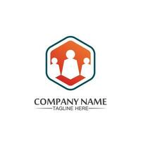 People logo, Team, Succes people work, Group and Community, Group Company and Business logo vector and design Care, Family icon Succes logo