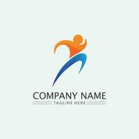 People logo, Team, Succes people work, Group and Community, Group Company and Business logo vector and design Care, Family icon Succes logo