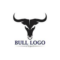 Bull horn logo and symbols template icons app vector