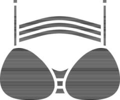 Flat Style Stylish Bra Icon vector