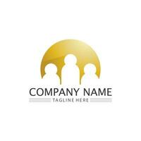 People logo, Team, Succes people work, Group and Community, Group Company and Business logo vector and design Care, Family icon Succes logo