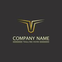 V Letter Lightning Logo Template vector