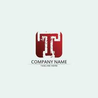 T letter, T logo vector font alphabet design and icon T