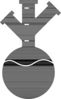 Round Bottom Flask With Three Openings Icon. vector