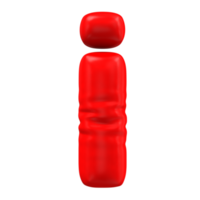 3d framställa av röd brev ballonger jag brev png