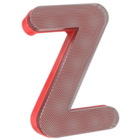 Z Font 3D Render png