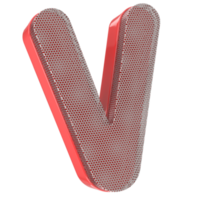 v font 3d rendere png