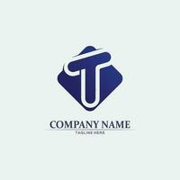 T letter, T logo vector font alphabet design and icon T