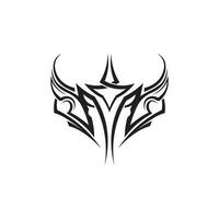 tribal, clásico, negro, étnico, tatuaje, icono, vector, ilustración, diseño, logotipo vector