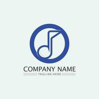 Note Icon Vector illustration design Sound waves, audio, equalizer, abstract, head set logo vector illustration design template