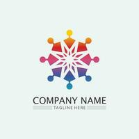 People logo, Team, Succes people work, Group and Community, Group Company and Business logo vector and design Care, Family icon Succes logo