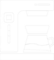 Thin line icon of Coffee Machine. vector