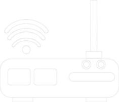 Line art icon of Router in flat style. vector