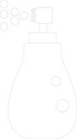 Spray bottle icon made with line strokes. vector