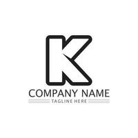 K logo design K letter font Concept Business logo vector and design initial company