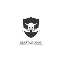 Spartan helmet logo template vector