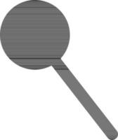 Isolated round lollipop in black color. vector