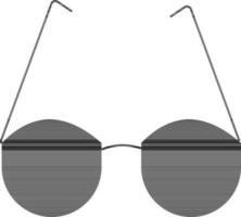 Illustration of a sunglass in black color. vector