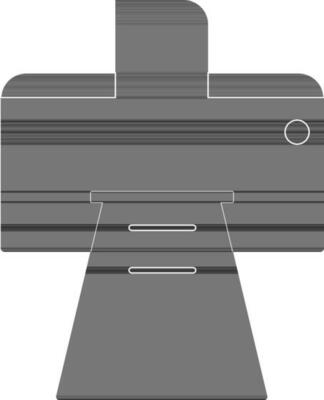 Black printer in flat style.