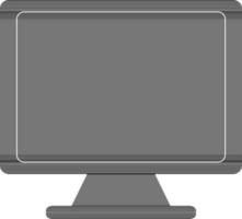 Blank computer in black color. vector