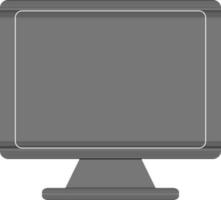 Blank computer in black color. vector