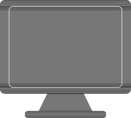 Blank computer in black color.