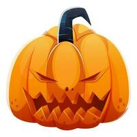 Illustration of Scary Pumpkin Element. vector