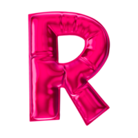 R Red Balloon Font 3D Render png