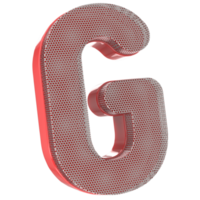 G Font 3D Render png