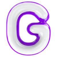 g lettera 3d rendere png