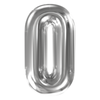 número 0 0 hielo 3d hacer png