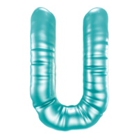 u font 3d rendere png