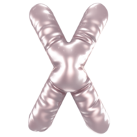 X Font 3D Render png