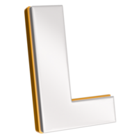 Letter 3d render png