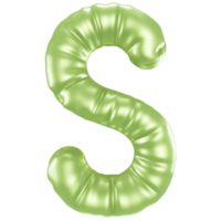 S Font 3D Render png