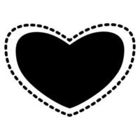 Black doodle heart. Scribble love sign icon. Template for t-shirt, card, invitation vector