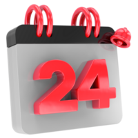 calendário 3d render png