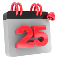 calendario 3d rendere png