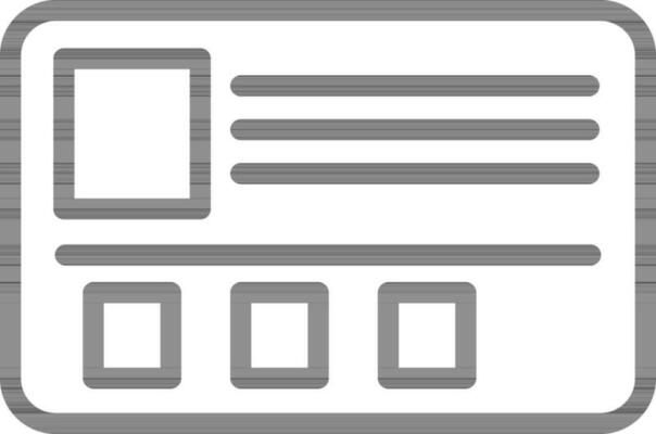 Credit or Debit Card Icon in Thin Line Art.