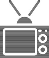 retro televisión icono en plano estilo. vector