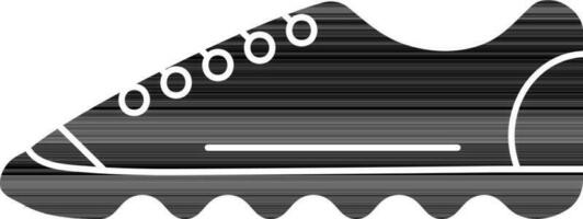 Zapatos icono en negro y blanco color. vector