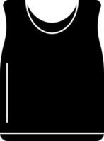 Under Shirt Or Tank Top Icon In black and white Color. vector