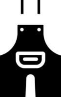 Overall Or Dungaree Icon In black and white Color. vector