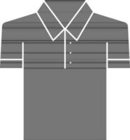 Glyph Style Polo T shirt Icon Or Symbol. vector